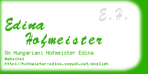 edina hofmeister business card